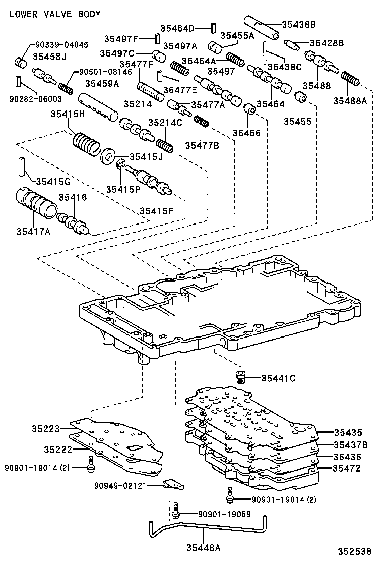 35261-60010 CYLINDER, THROTTLE PRESSURE ACCUMULATOR product image