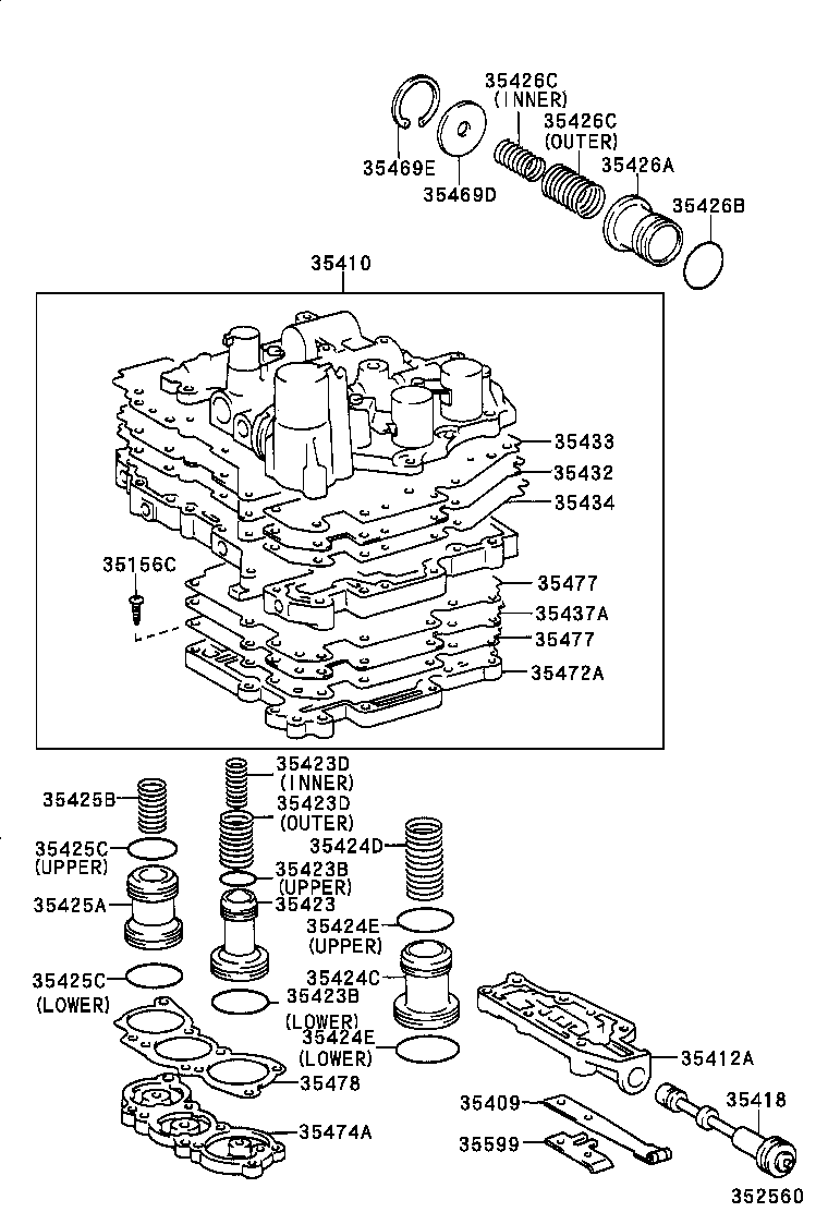 35410-41020 BODY ASSY, TRANSMISSION VALVE product image