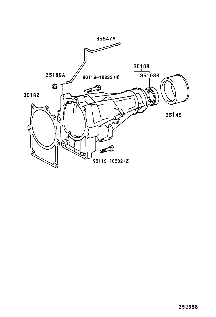 35108-28030 HOUSING SUB-ASSY, EXTENSION (ATM) product image