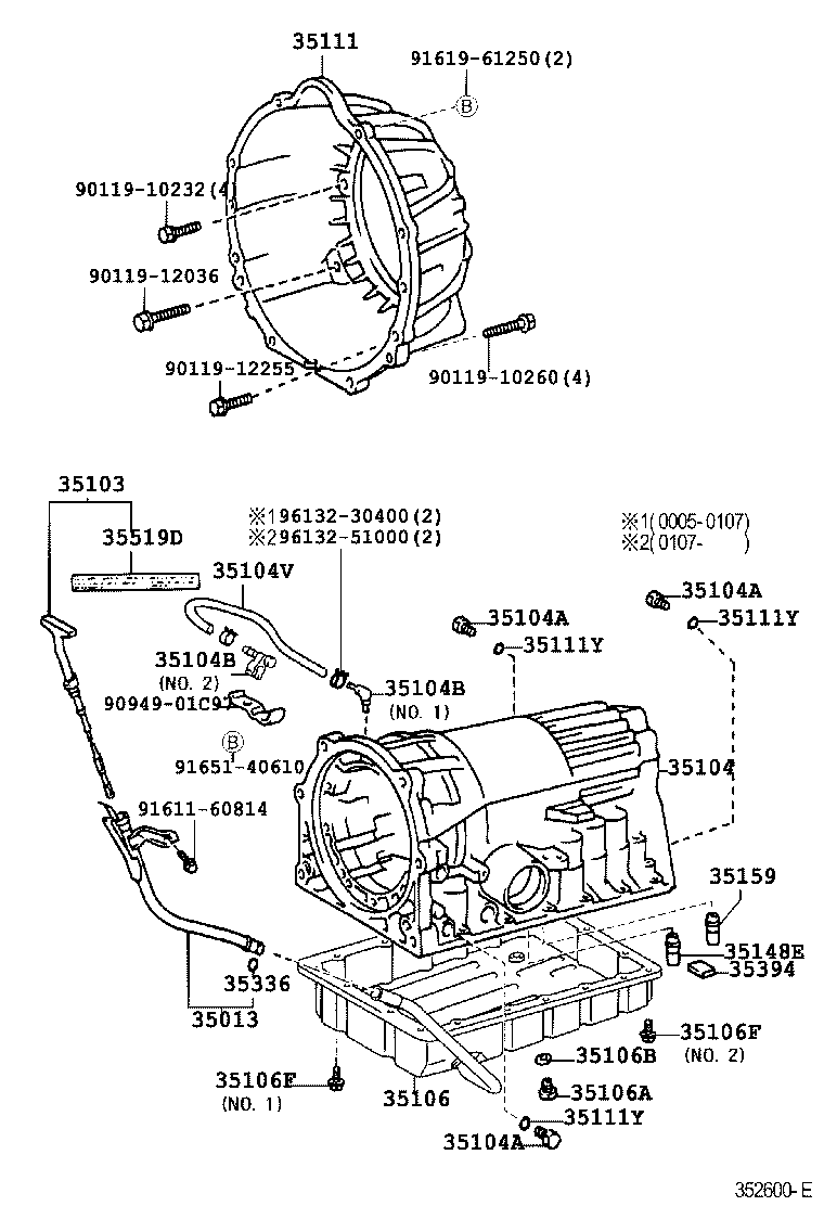 Toyota 35103-53040 GAGE SUB-ASSY, TRANSMISSION OIL LEVEL