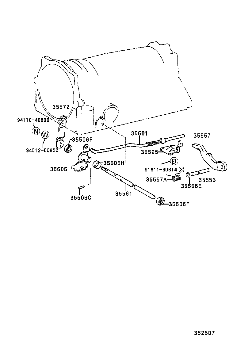 35501-26020 ROD SUB-ASSY, PARKING LOCK product image