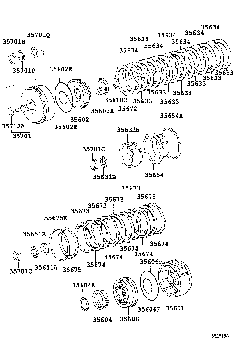 35631-37010 HUB, FRONT CLUTCH product image