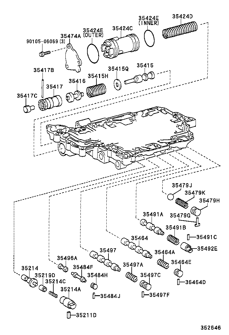 90501-09151 SPRING, COMPRESSION (FOR ACCUMULATOR PISTON NO.1) product image