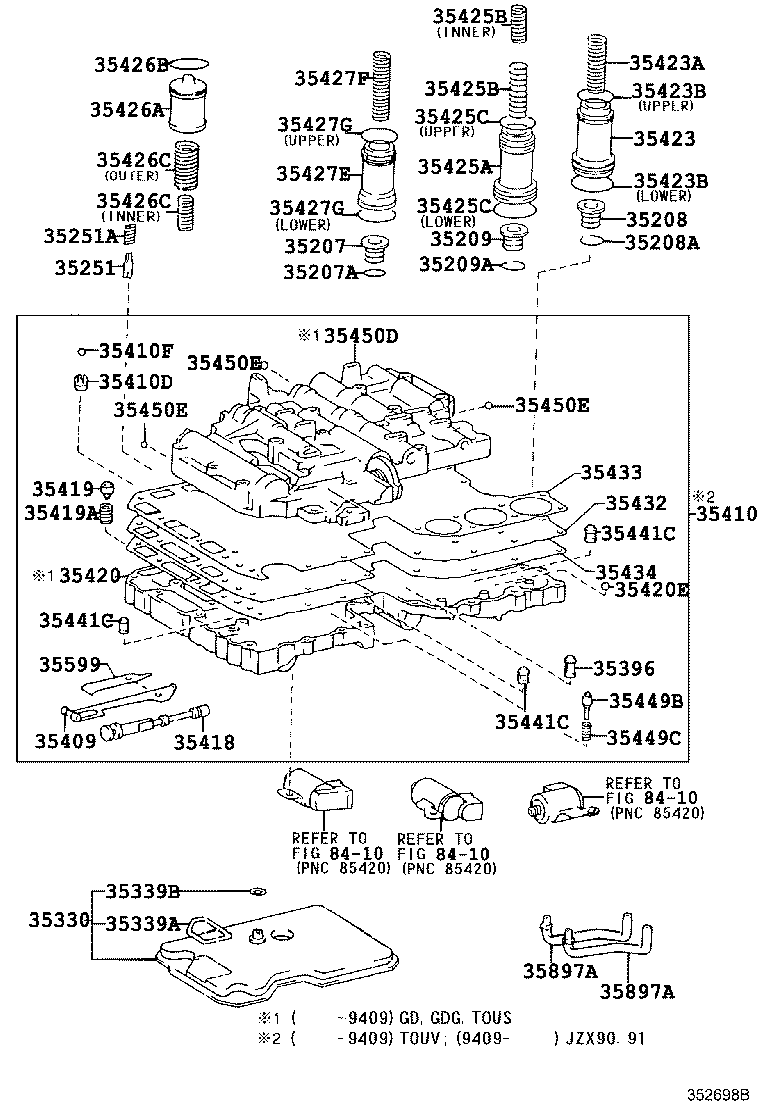 35432-22110 PLATE, VALVE BODY, NO.1 product image