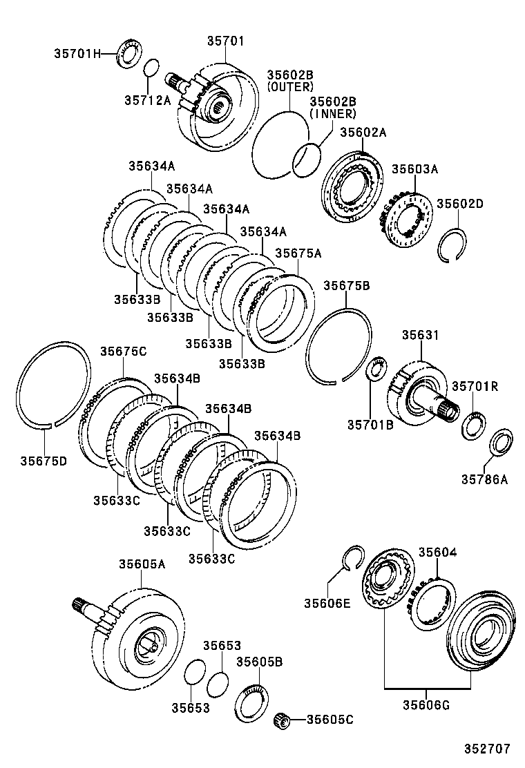 35605-48010 DRUM SUB-ASSY, DIRECT CLUTCH product image