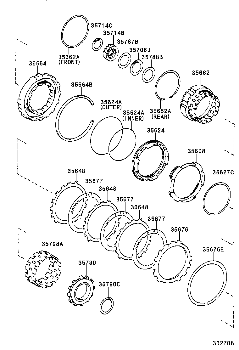 35624-48010 PISTON, 2ND BRAKE product image