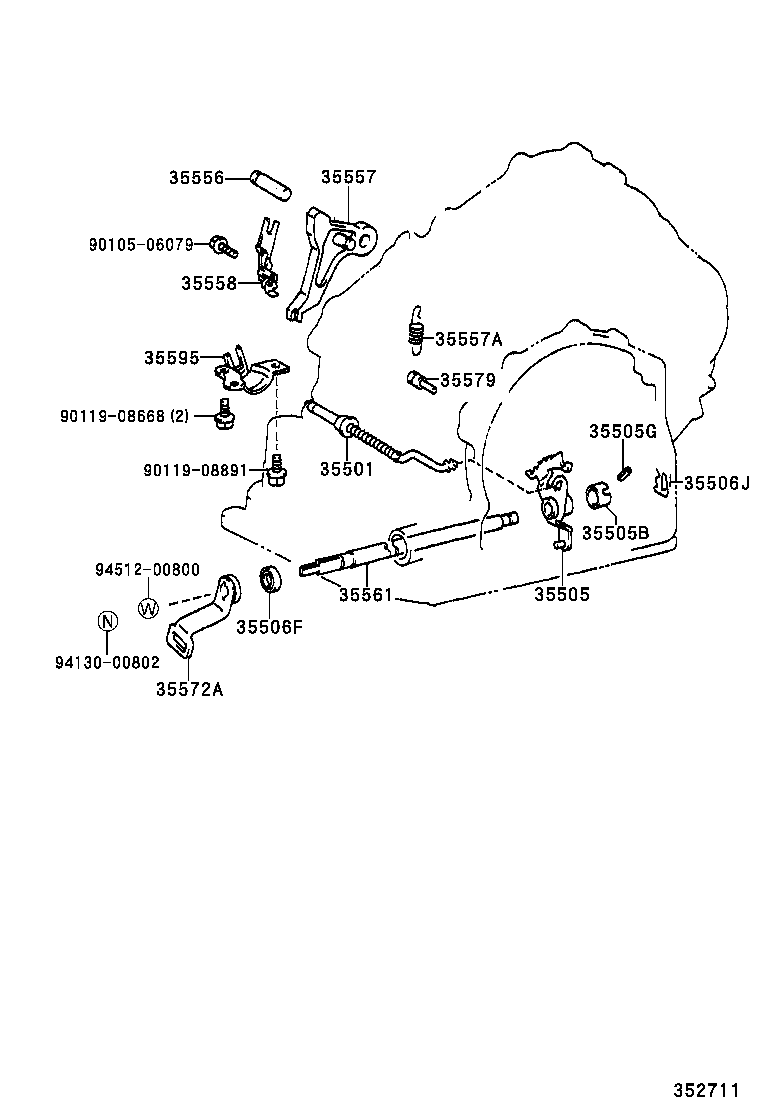 35523-20311 CLAMP, THROTTLE CABLE, NO.3 product image