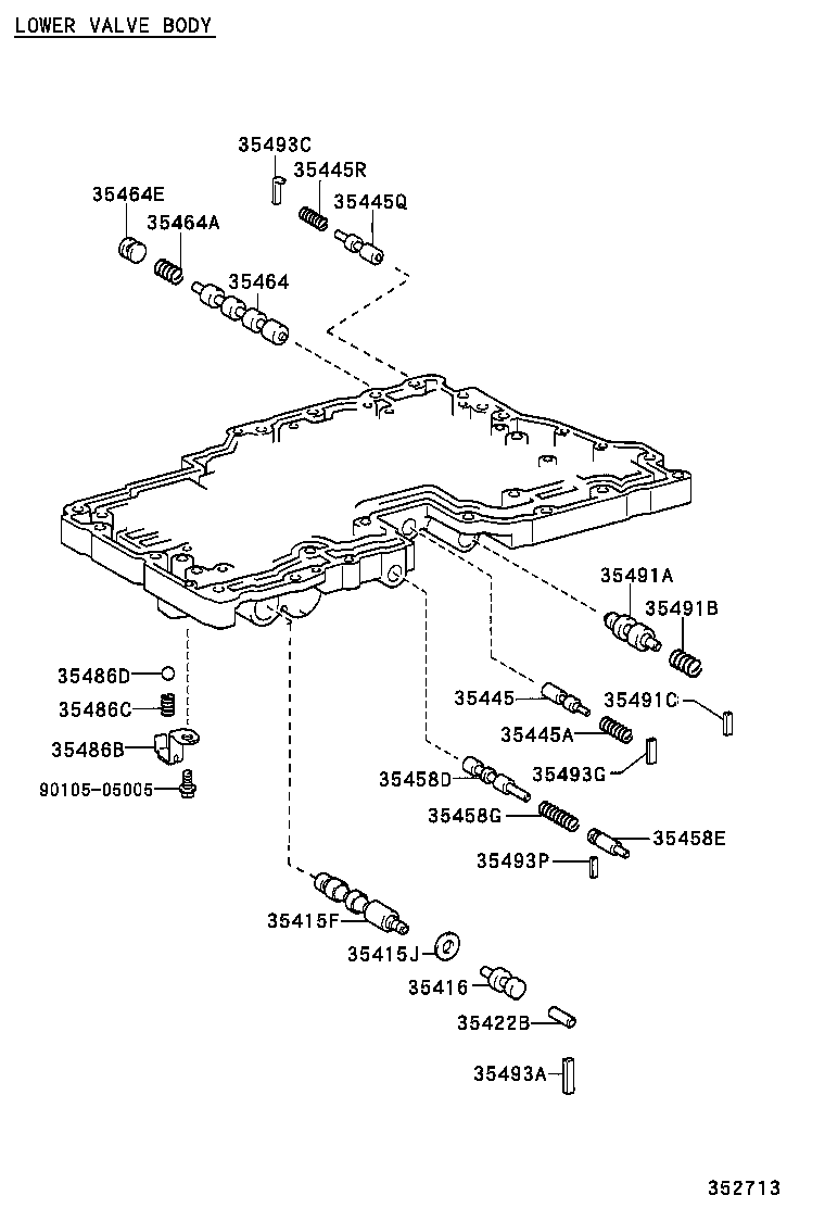 35261-60010 CYLINDER, THROTTLE PRESSURE ACCUMULATOR product image