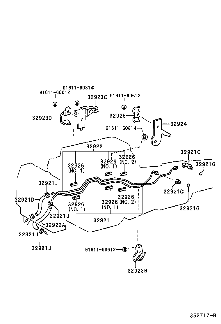 Toyota 32926-50020 CUSHION, OIL COOLER TUBE(ATM)