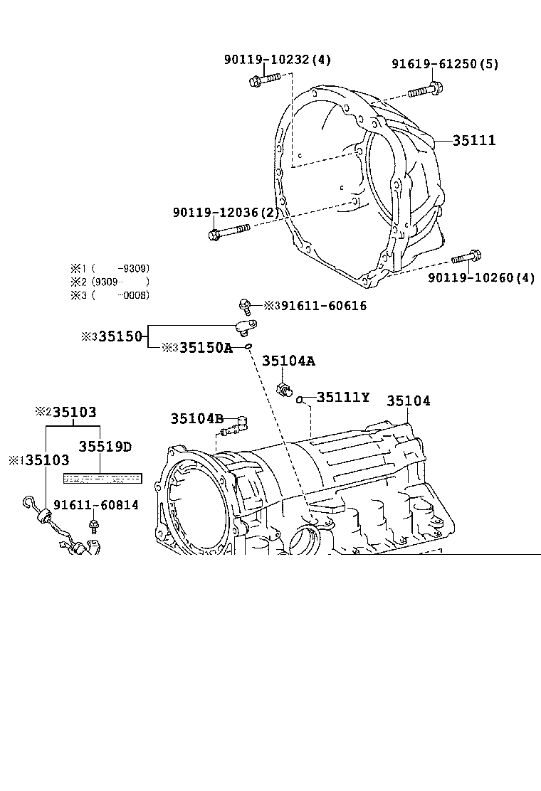 35103-14121 GAGE SUB-ASSY, TRANSMISSION OIL LEVEL product image