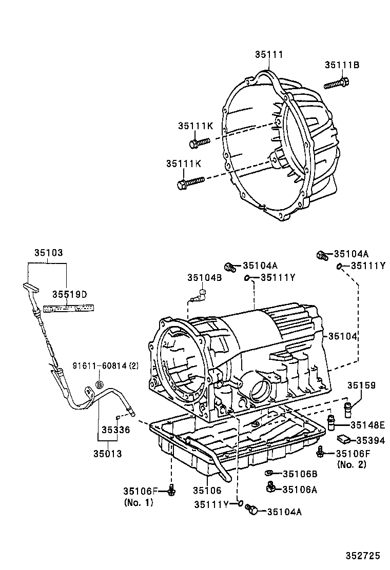 35013-50030 TUBE SUB-ASSY, TRANSMISSION OIL FILLER product image