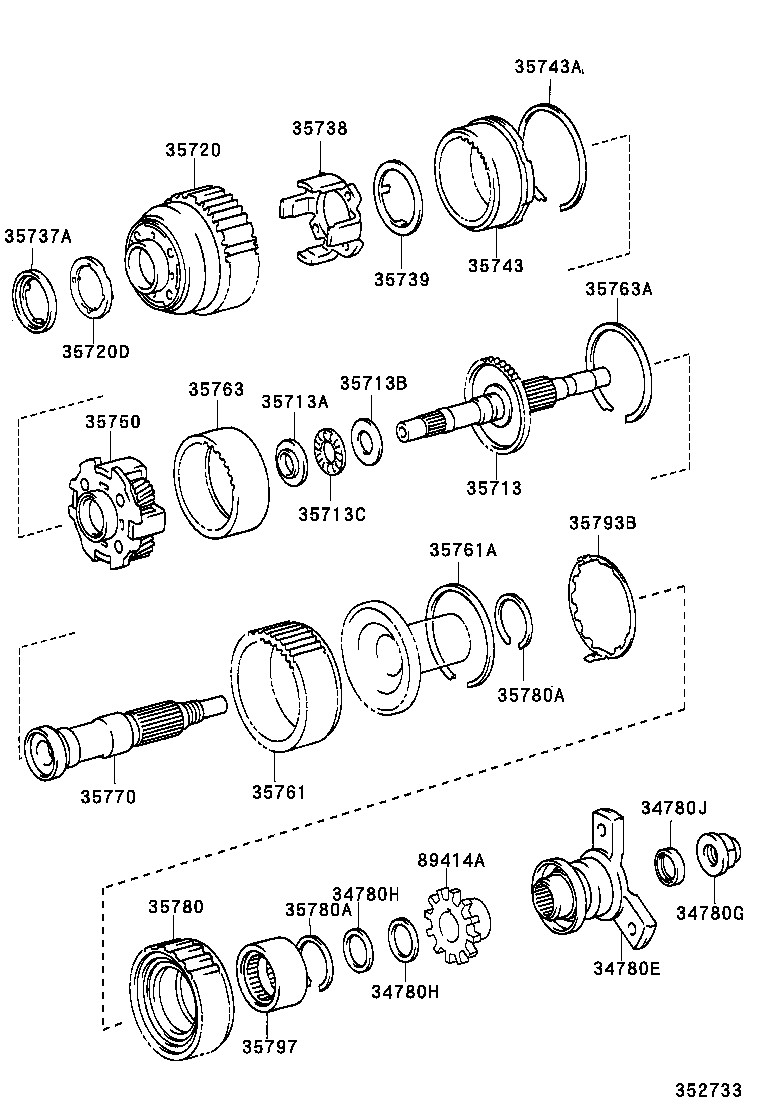 35780-50020 CLUTCH ASSY, 1 WAY NO.2 product image