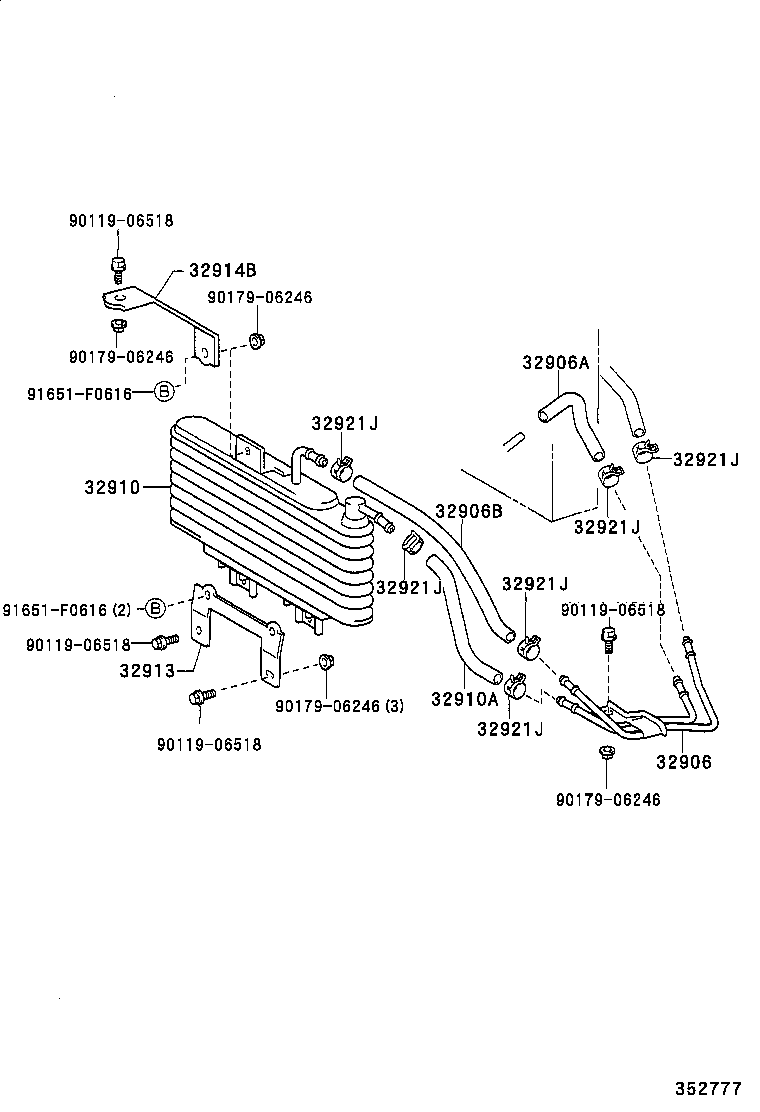 32921-30720 TUBE, OIL COOLER INLET, NO.1 product image