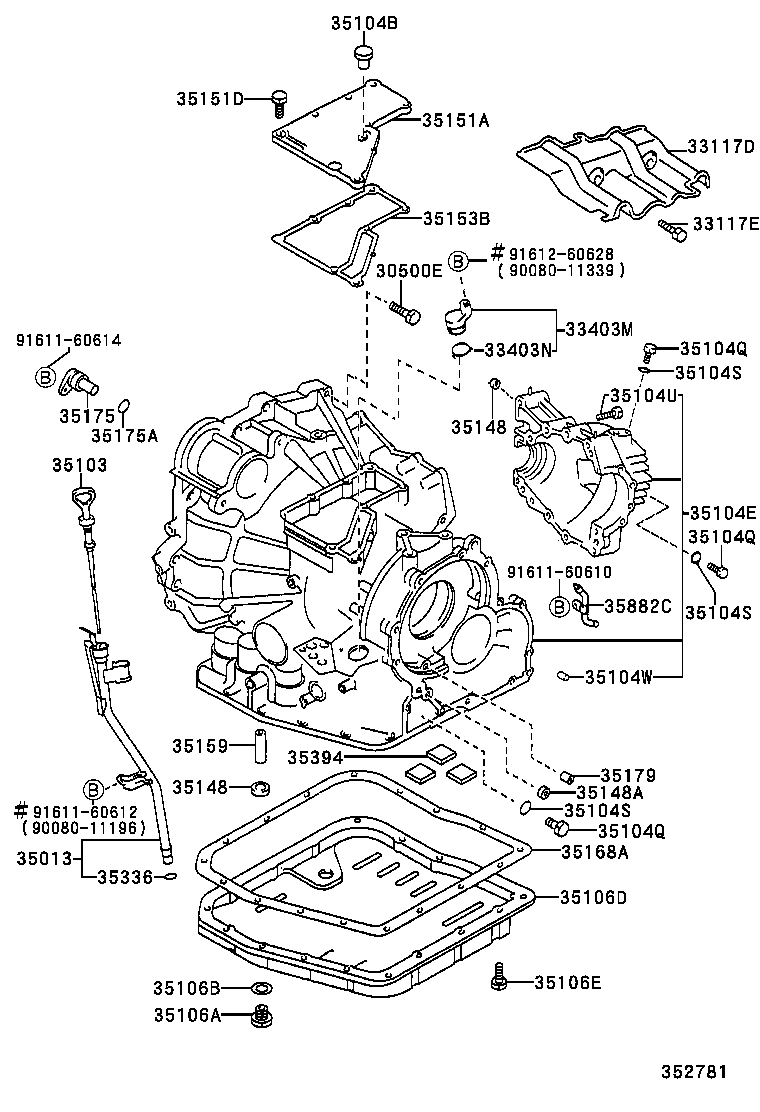 35103-08010 GAGE SUB-ASSY, TRANSMISSION OIL LEVEL product image
