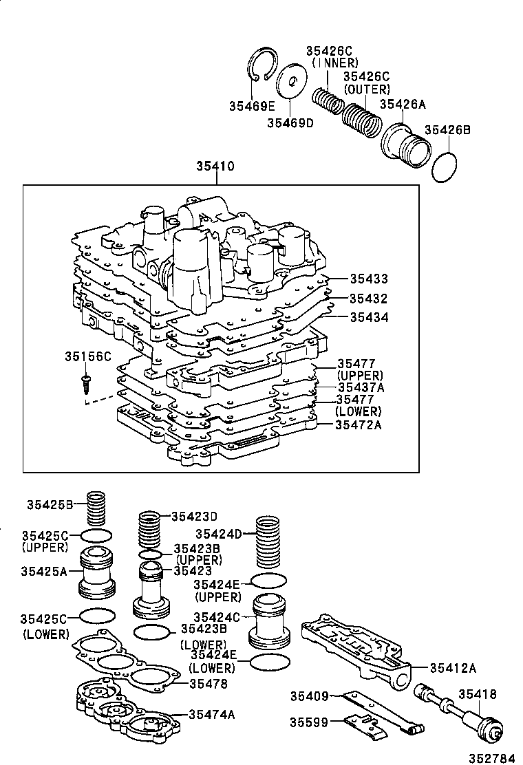 90501-20153 SPRING, COMPRESSION (FOR C-2 ACCUMULATOR PISTON) product image