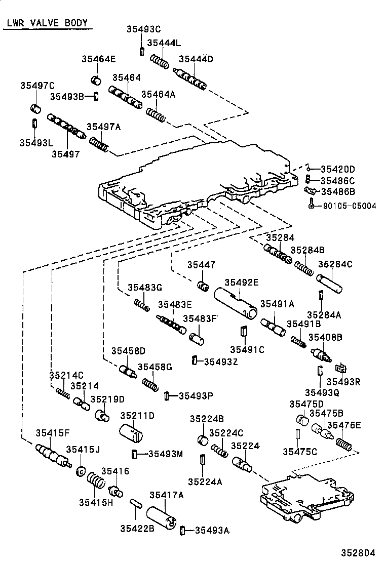 35409-50020 SPRING SUB-ASSY, MANUAL DETENT product image