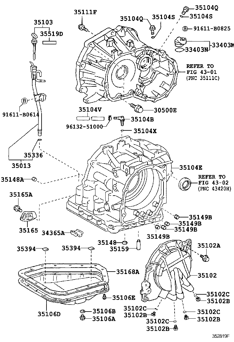 35013-12510 TUBE SUB-ASSY, TRANSMISSION OIL FILLER product image