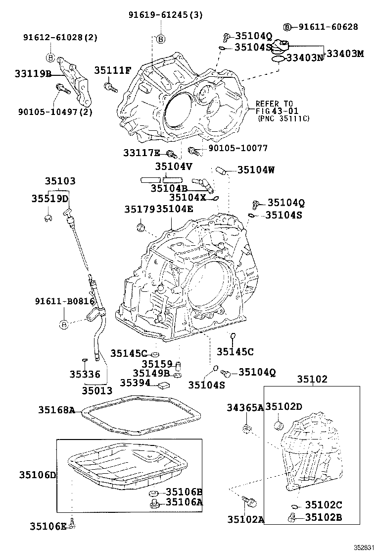 35013-12510 TUBE SUB-ASSY, TRANSMISSION OIL FILLER product image