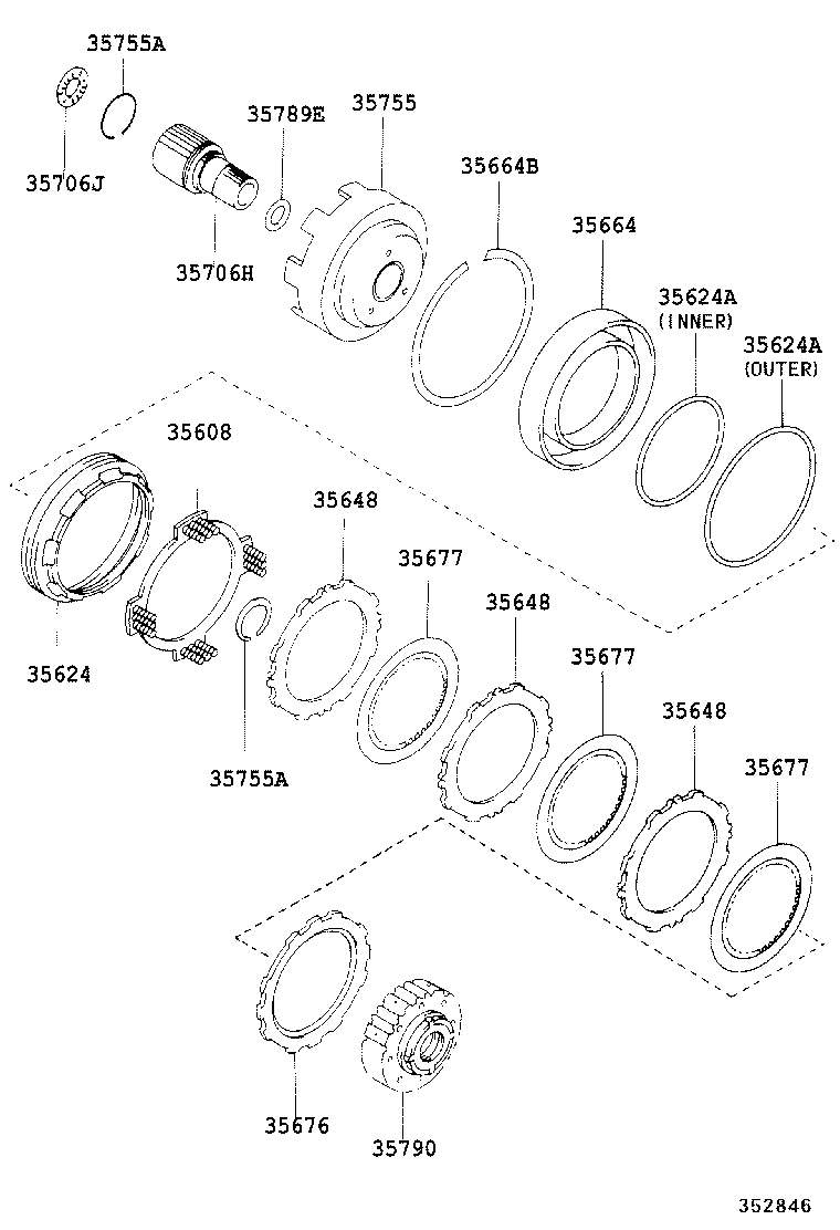 35677-28030 DISC, CLUTCH (FOR 2ND BRAKE) product image