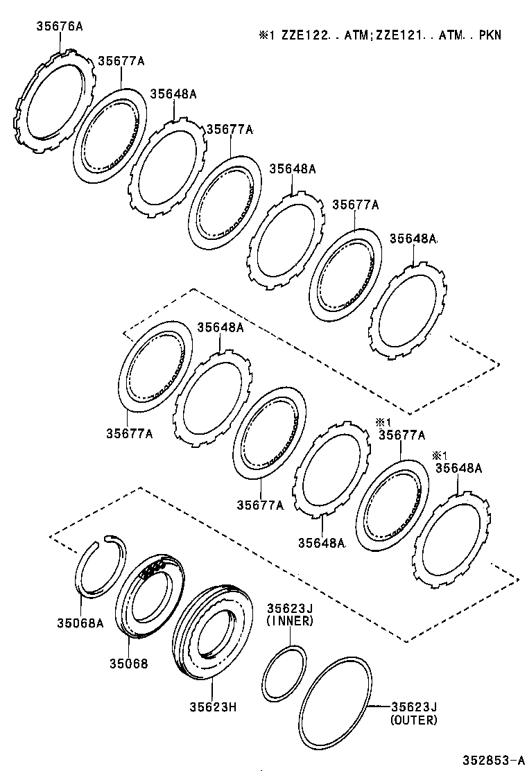 35677-32080 DISC, CLUTCH (FOR 1ST & REVERSE BRAKE) product image