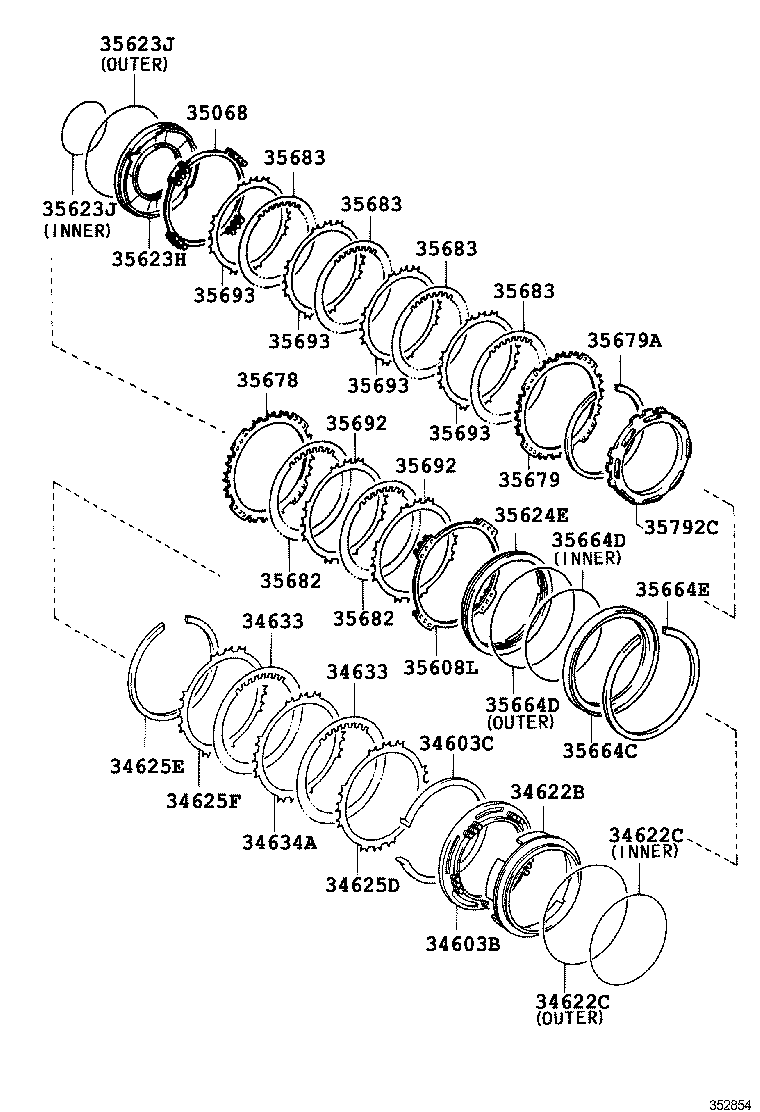 35677-32080 DISC, CLUTCH (FOR 1ST & REVERSE BRAKE) product image