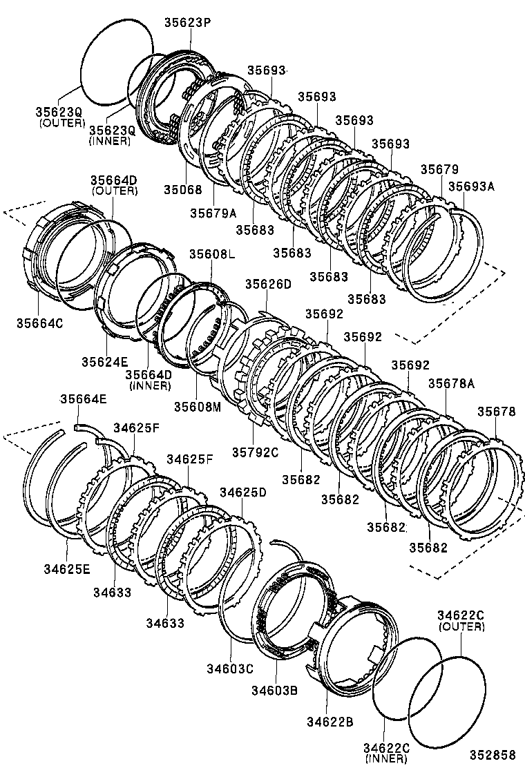 35677-32080 DISC, CLUTCH (FOR 1ST & REVERSE BRAKE) product image
