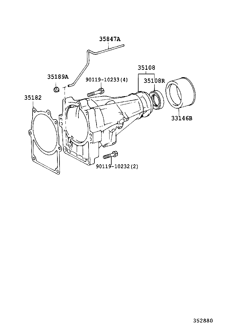 35180-0C010 HOUSING SUB-ASSY, EXTENSION (ATM) product image