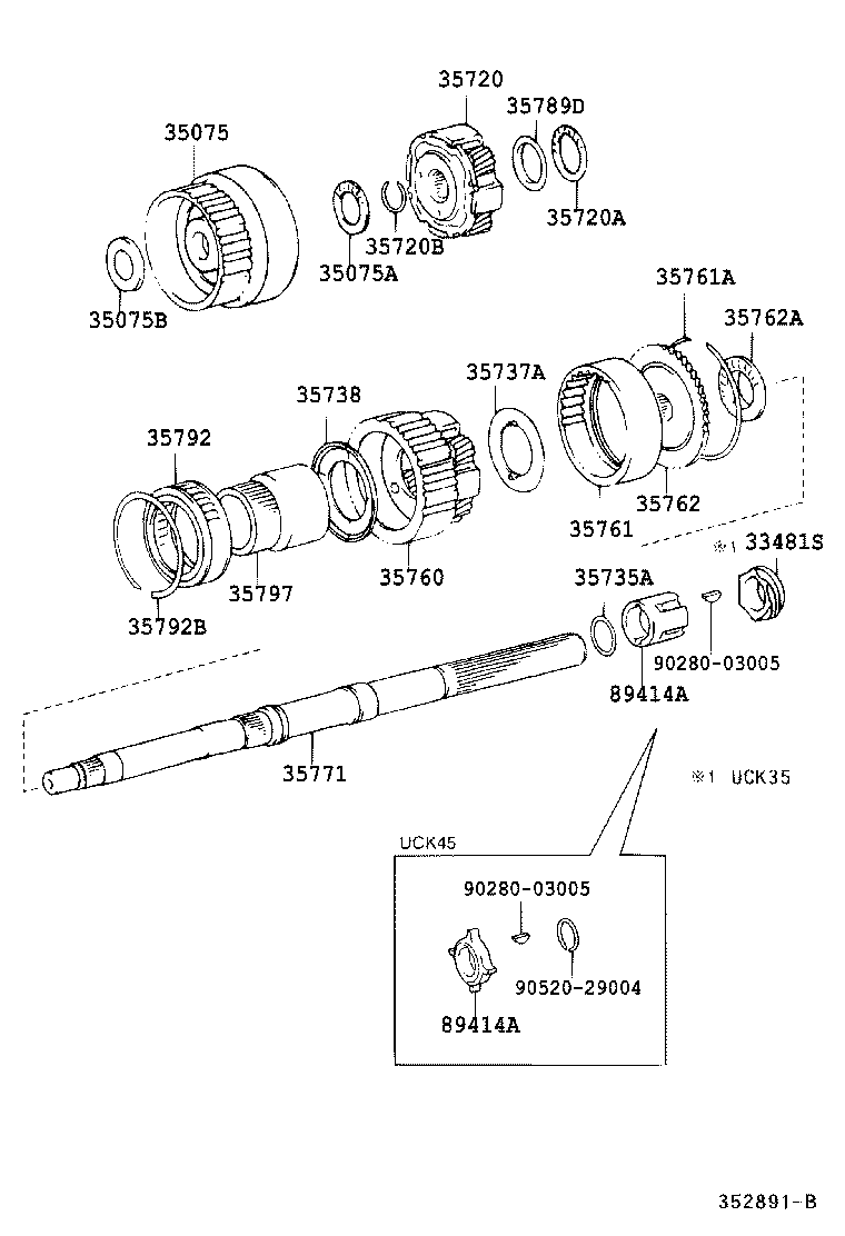 Toyota 35760-0C020 GEAR ASSY, REAR PLANETARY