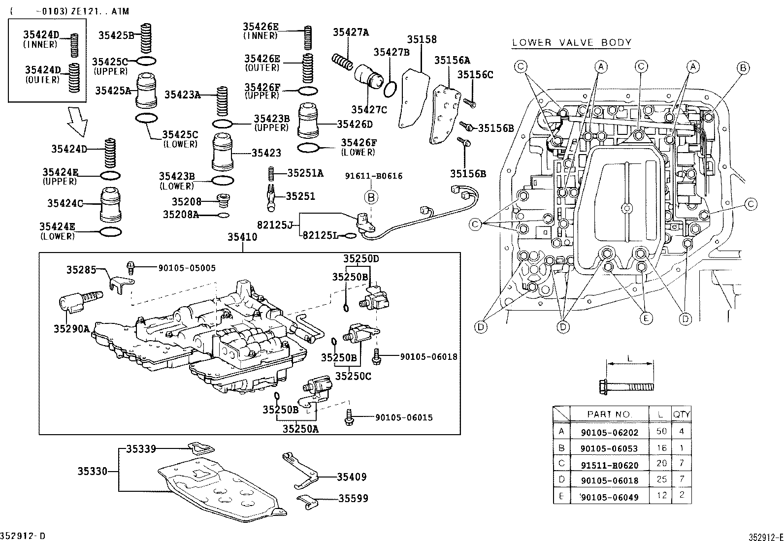 35410-12840 BODY ASSY, TRANSMISSION VALVE product image