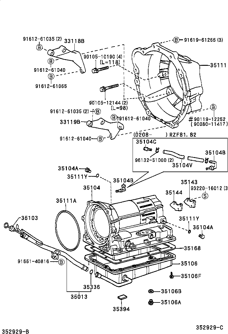 35013-38020 TUBE SUB-ASSY, TRANSMISSION OIL FILLER product image