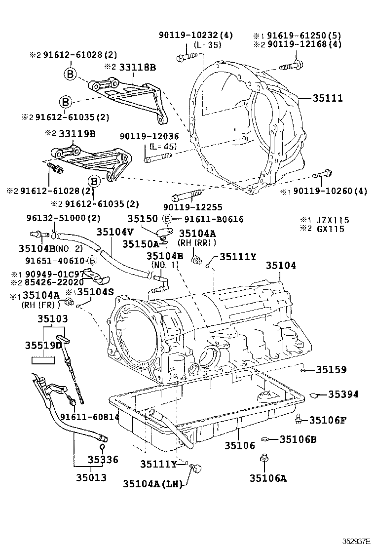 35013-30530 TUBE SUB-ASSY, TRANSMISSION OIL FILLER product image