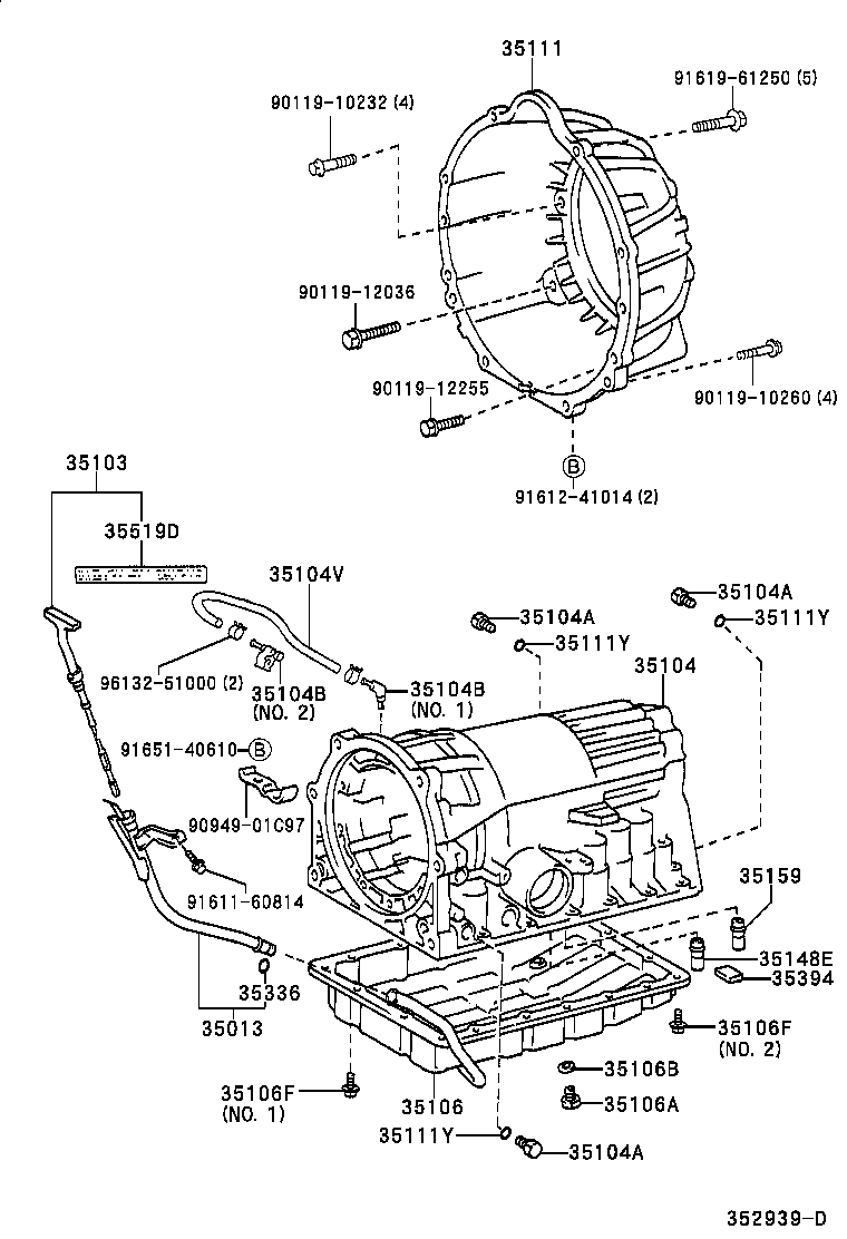 35013-30530 TUBE SUB-ASSY, TRANSMISSION OIL FILLER product image
