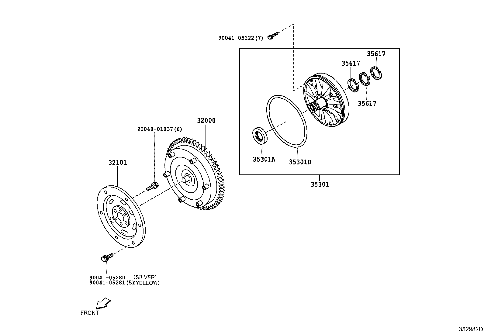 32103-97501 GEAR SUB-ASSY, DRIVE PLATE & RING product image