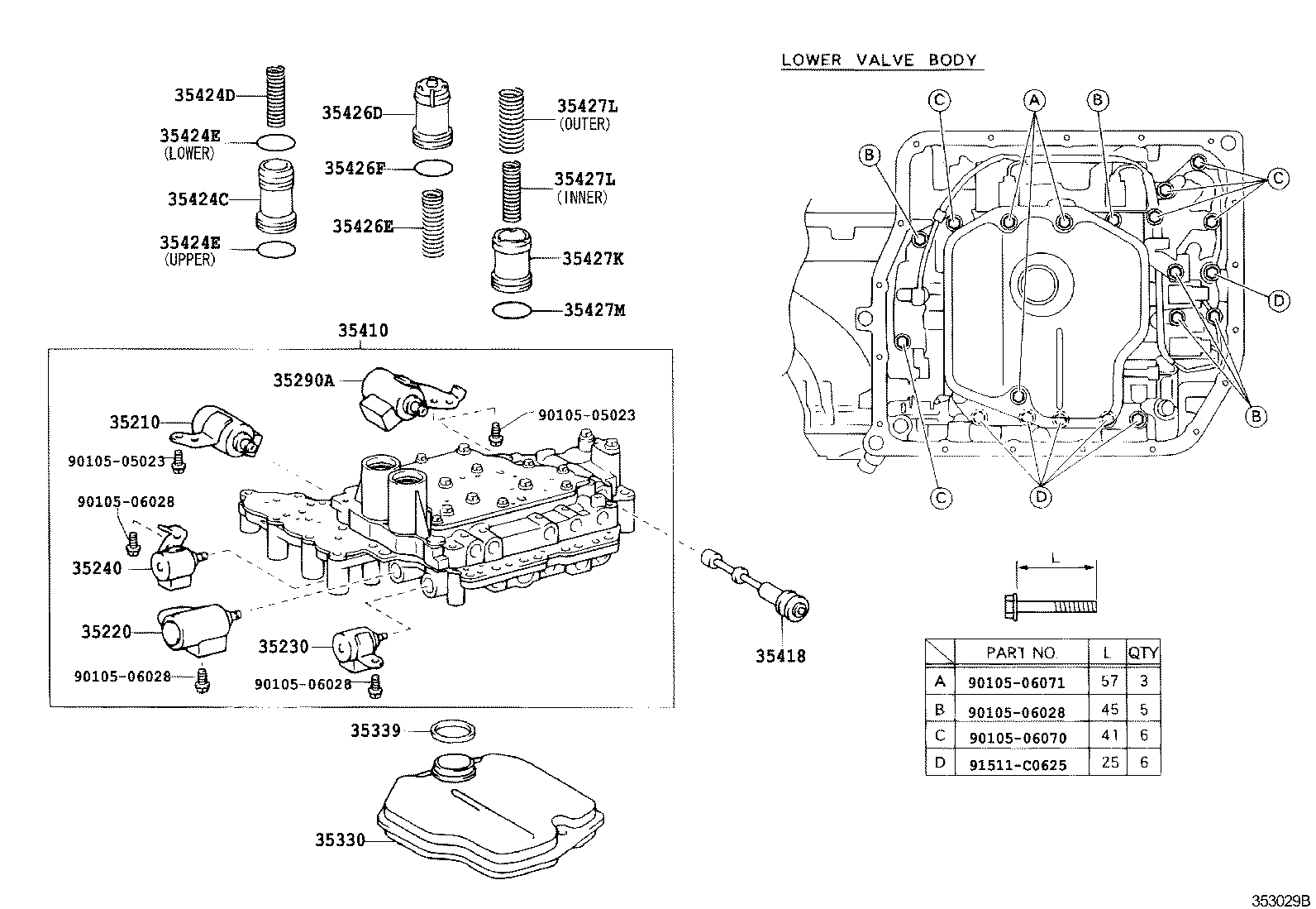 Toyota 35410-28420 BODY ASSY, TRANSMISSION VALVE