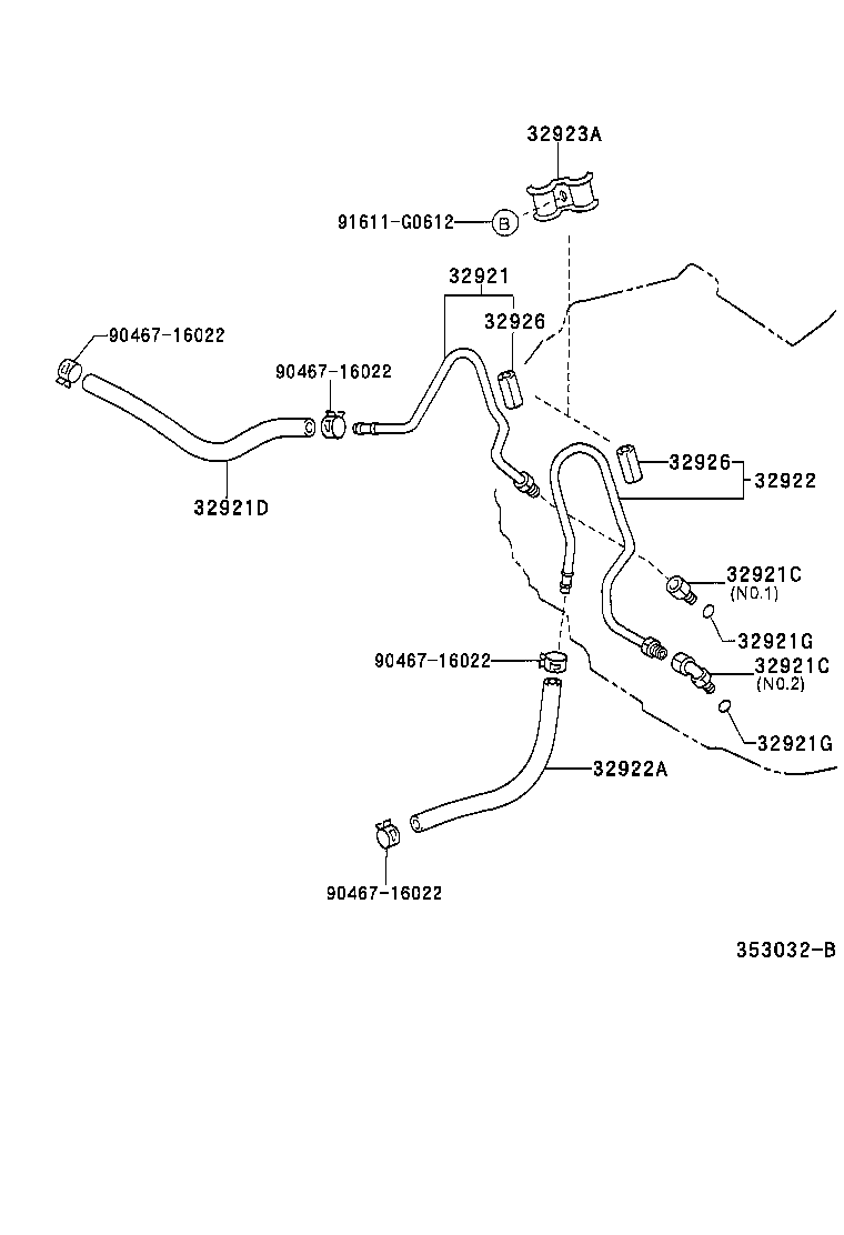 90445-17161 HOSE(FOR OIL COOLER INLET) product image