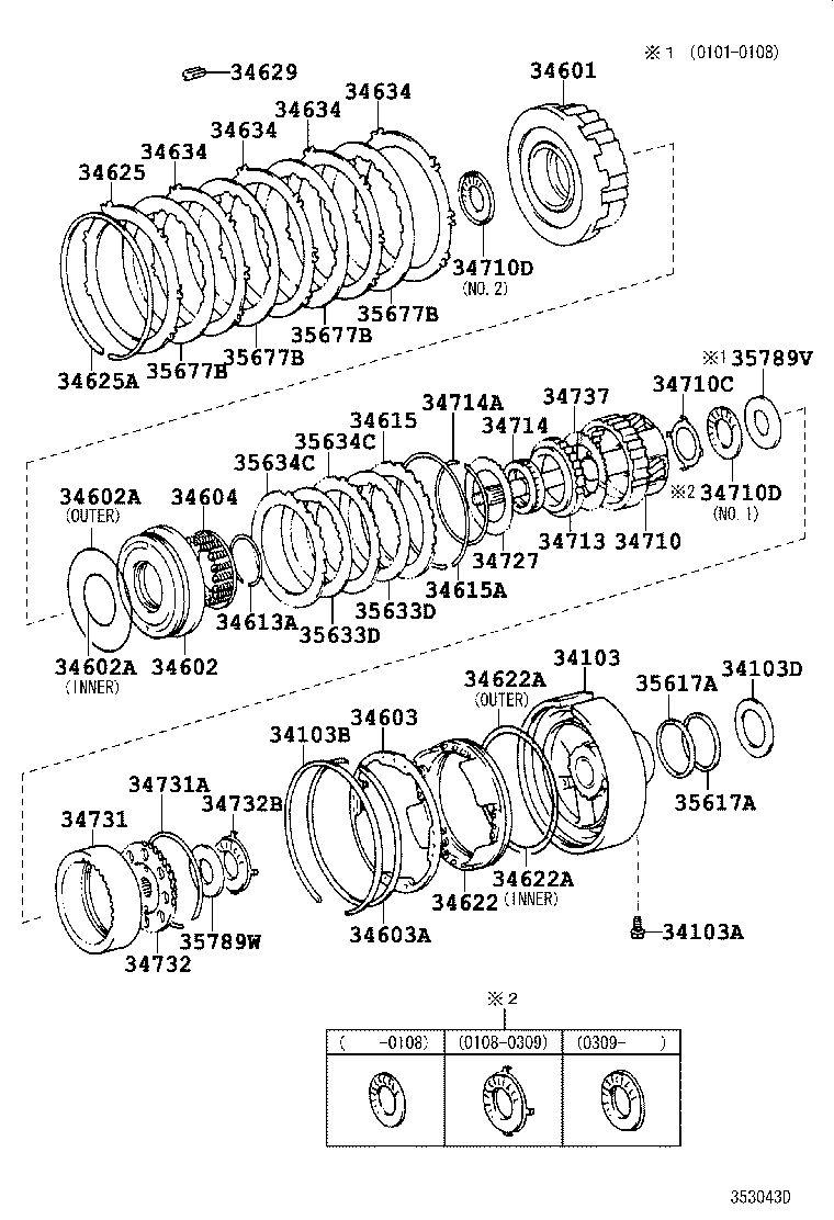 Toyota 34622-30130 PISTON, OVERDRIVE BRAKE