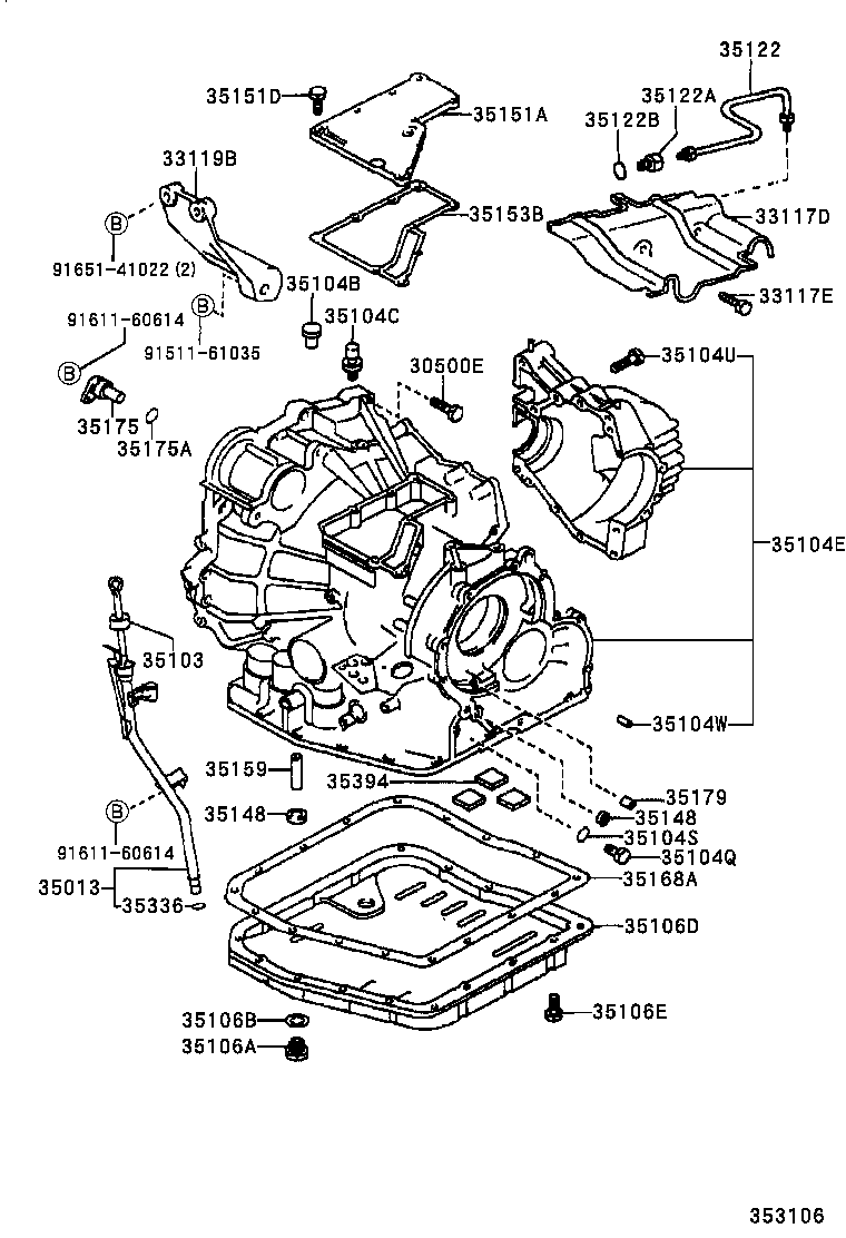 35013-03010 TUBE SUB-ASSY, TRANSMISSION OIL FILLER product image