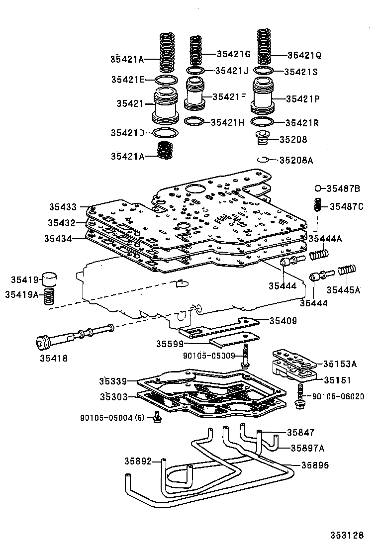35432-26050 PLATE, VALVE BODY, NO.1 product image