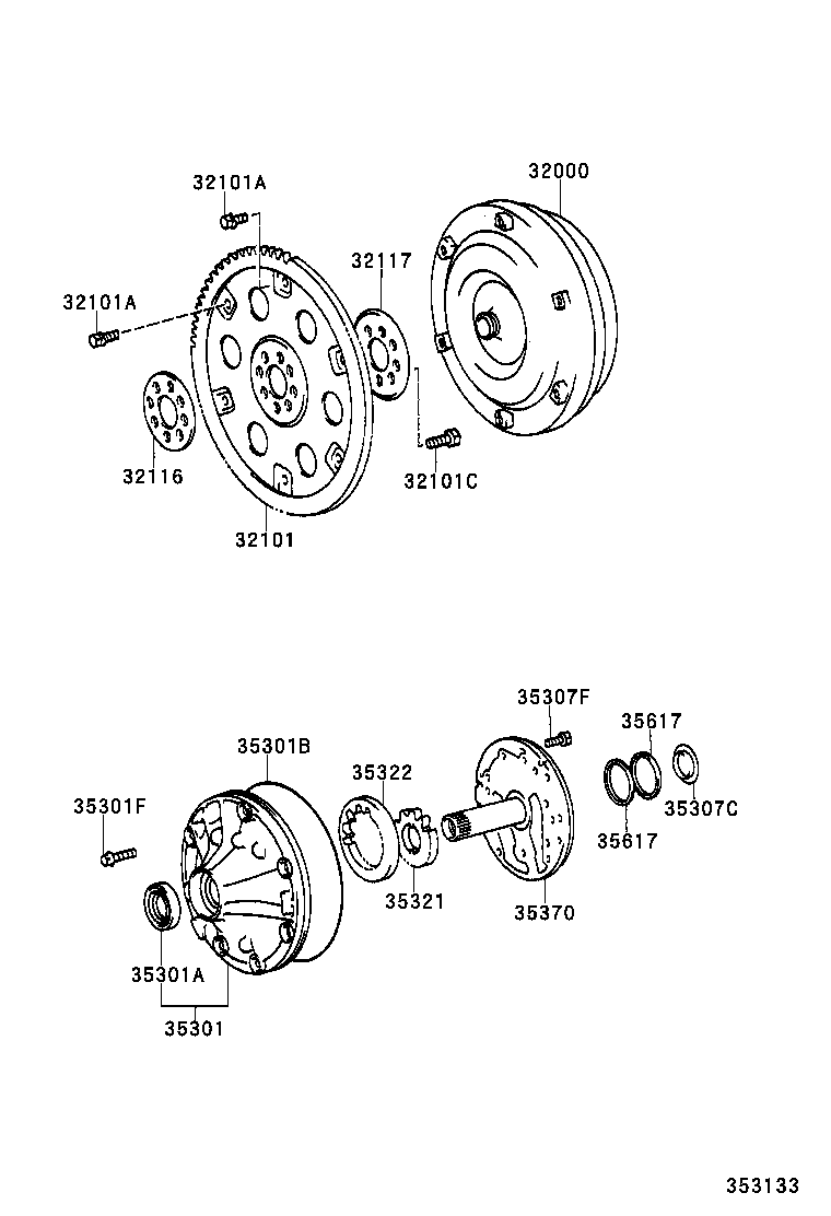 32101-50010 GEAR SUB-ASSY, DRIVE PLATE & RING product image