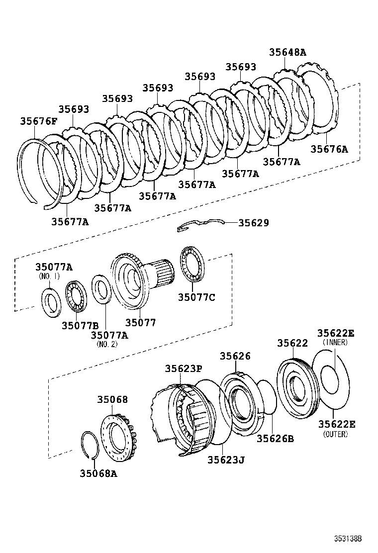 35683-50010 DISC, CLUTCH (FOR 1ST & REVERSE BRAKE) product image