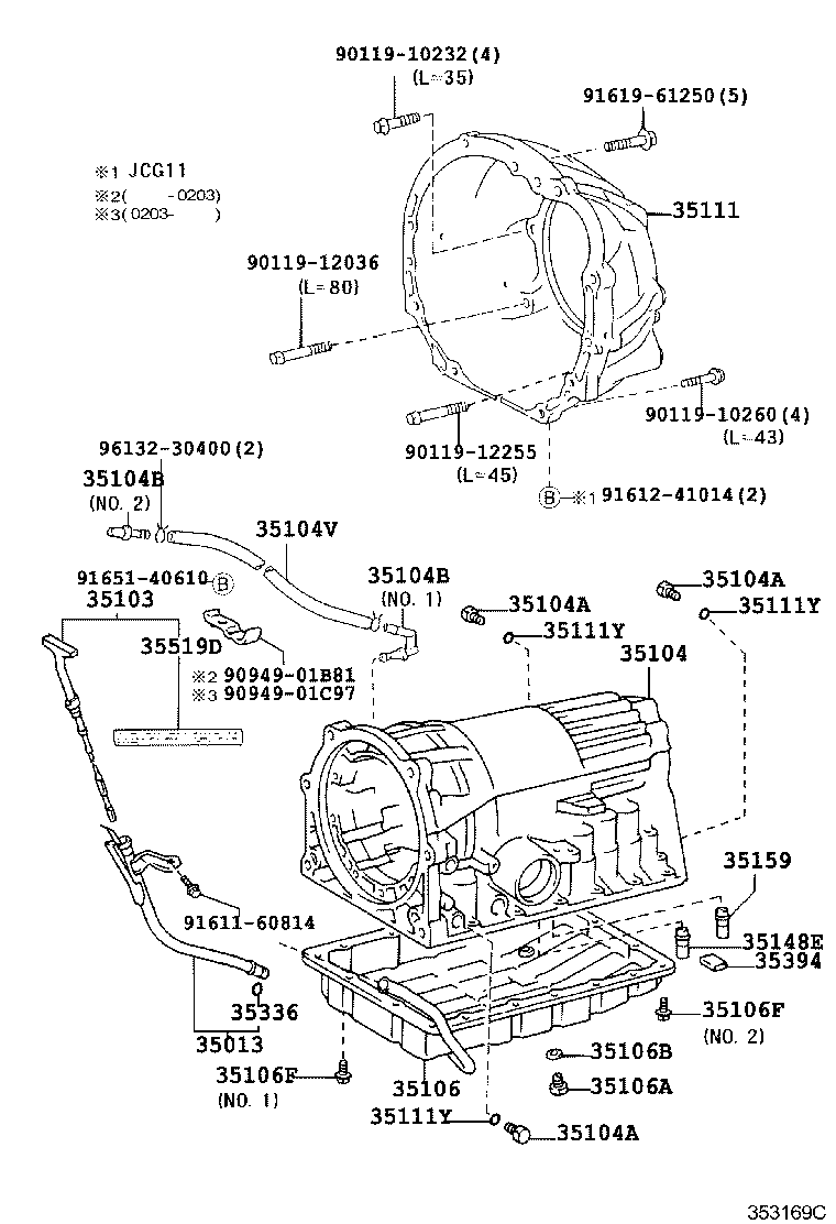35013-51020 TUBE SUB-ASSY, TRANSMISSION OIL FILLER product image
