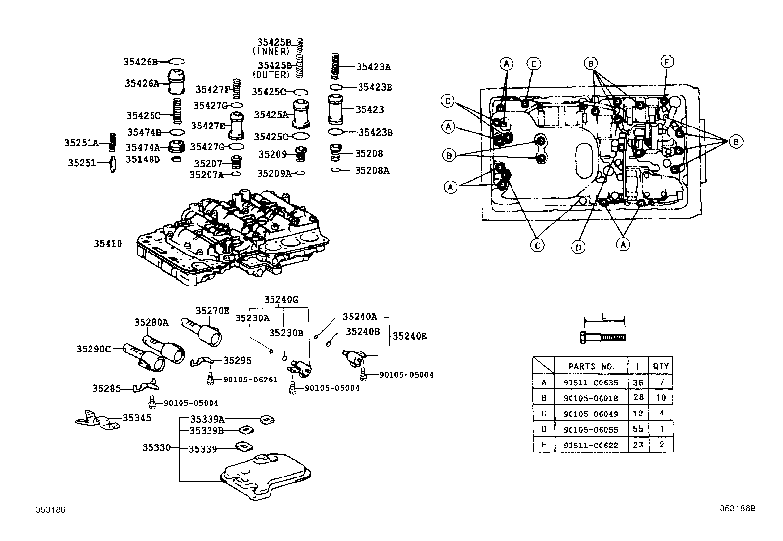 35432-30620 PLATE, VALVE BODY, NO.1 product image