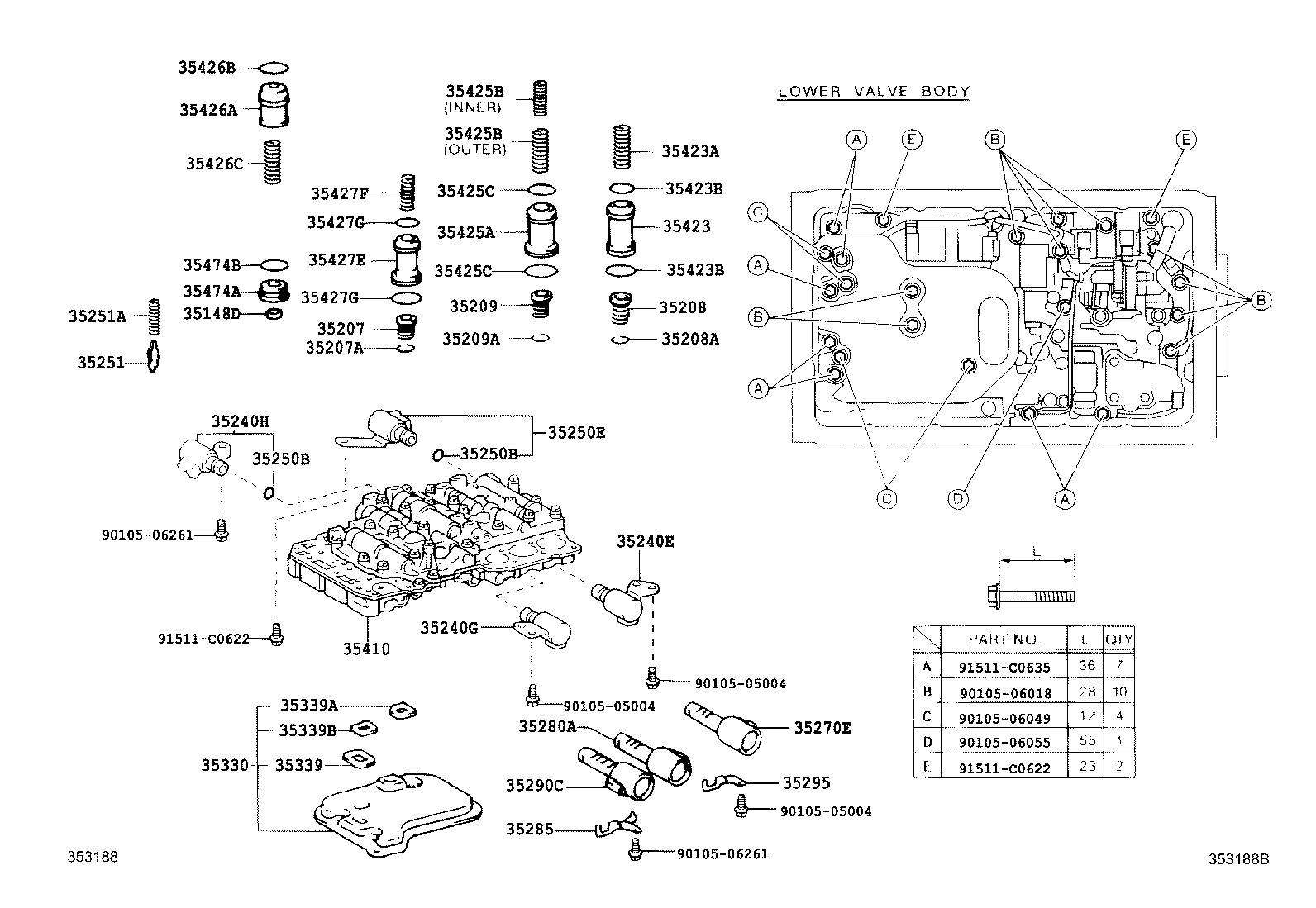 35432-30620 PLATE, VALVE BODY, NO.1 product image