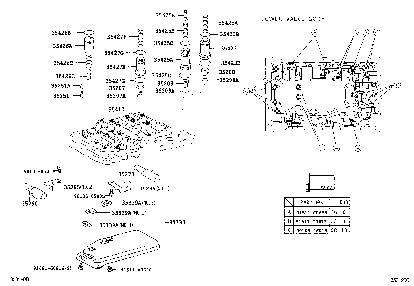 35432-30620 PLATE, VALVE BODY, NO.1 product image