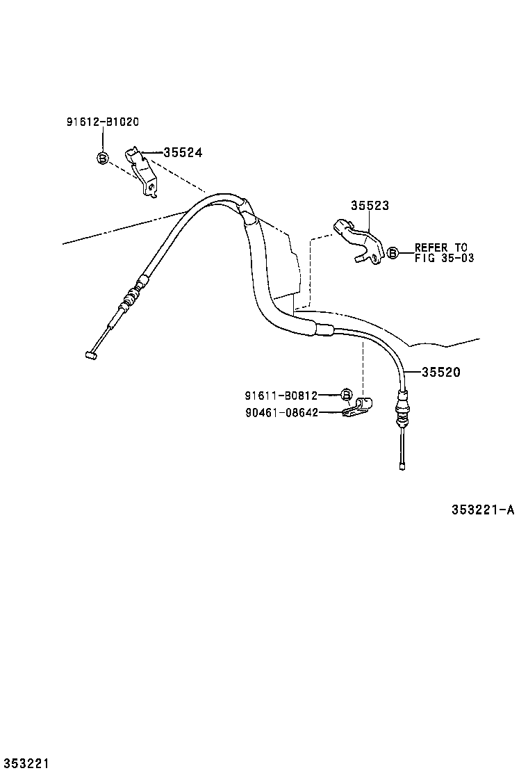 35523-25010 CLAMP, THROTTLE CABLE product image