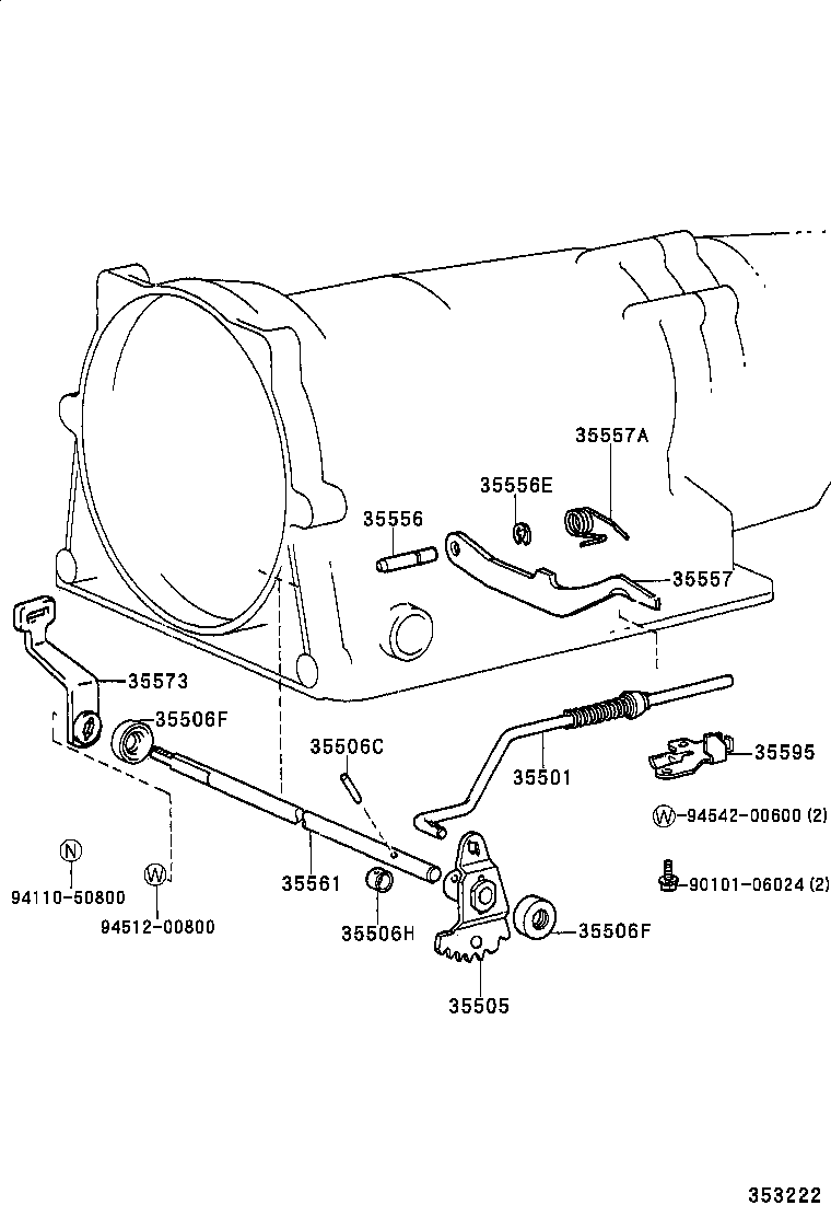 35523-25010 CLAMP, THROTTLE CABLE product image