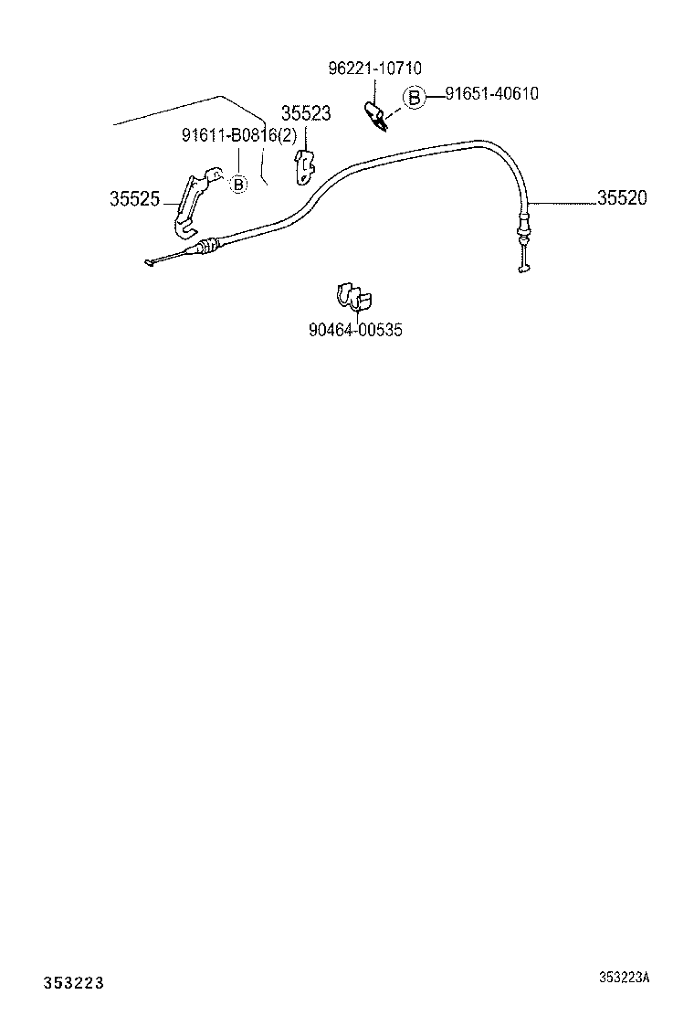 35523-25010 CLAMP, THROTTLE CABLE product image