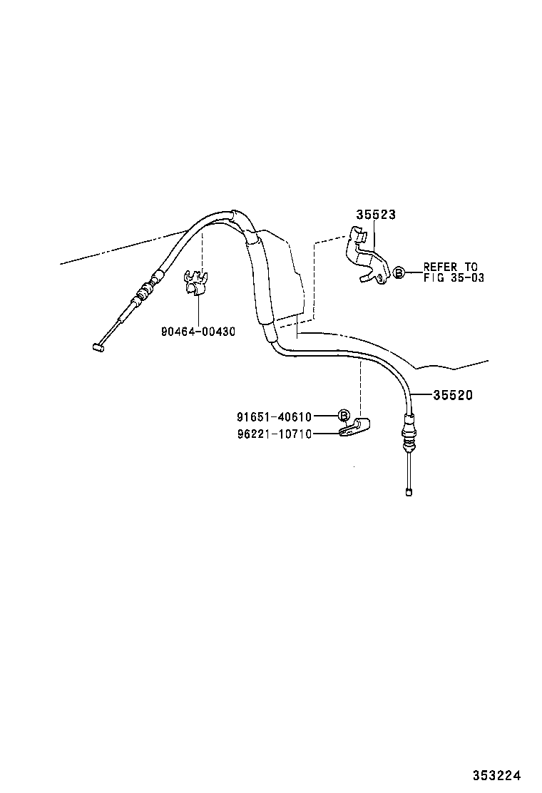 35523-25010 CLAMP, THROTTLE CABLE product image
