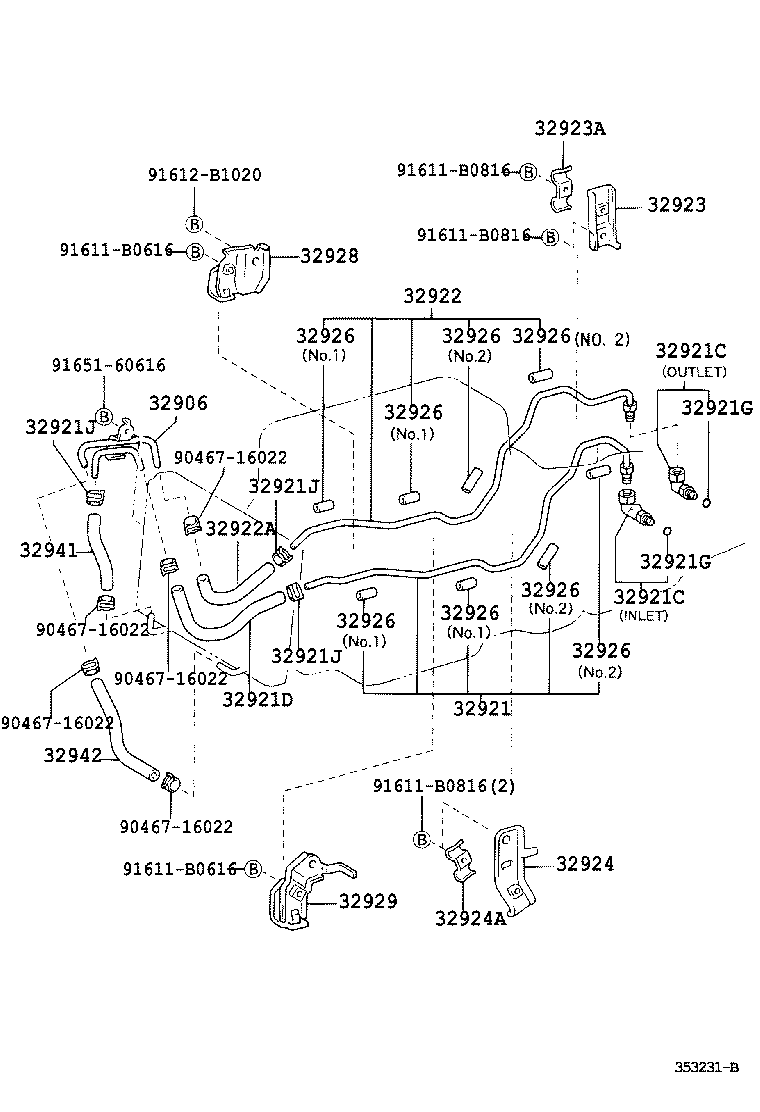 32909-25060 CLAMP, FLEXIBLE HOSE, NO.2 product image