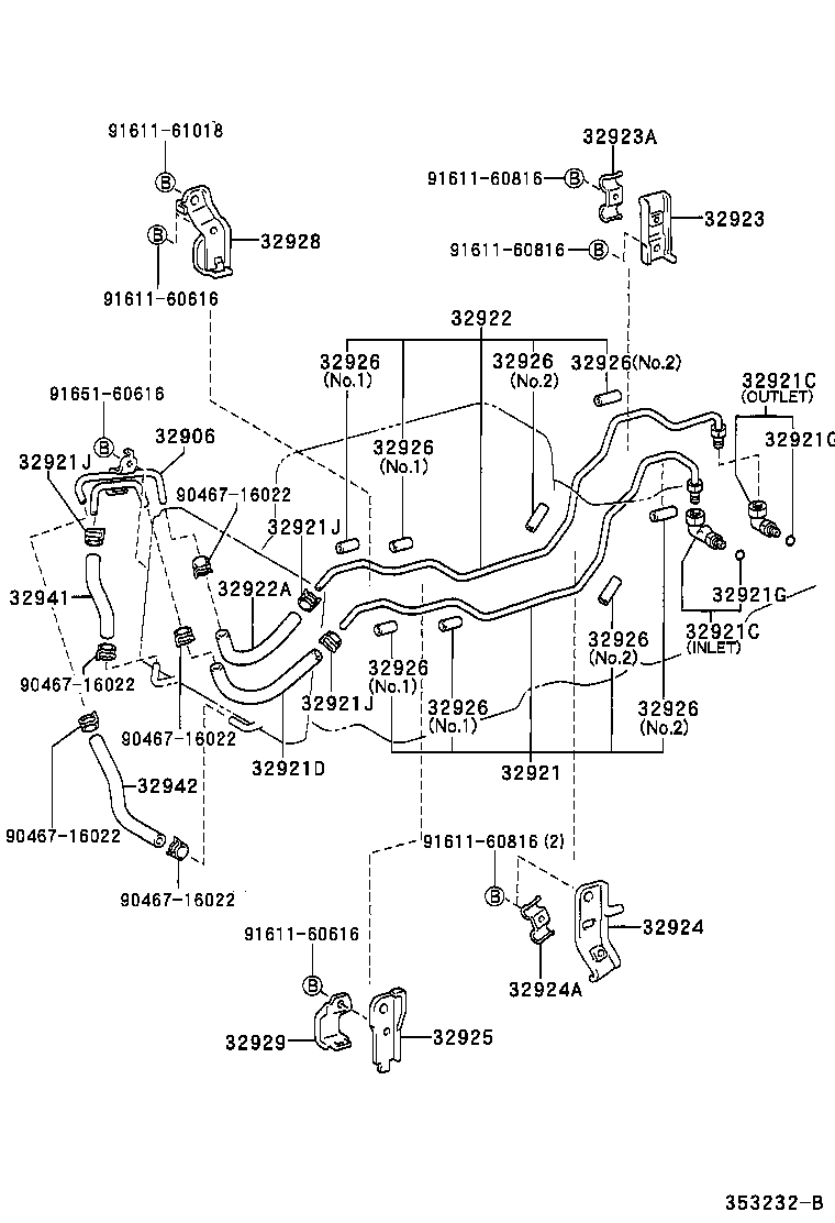 32909-25040 CLAMP, FLEXIBLE HOSE, NO.1 product image